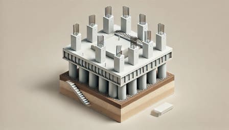 Винтовые сваи с ростверком 6×6 м